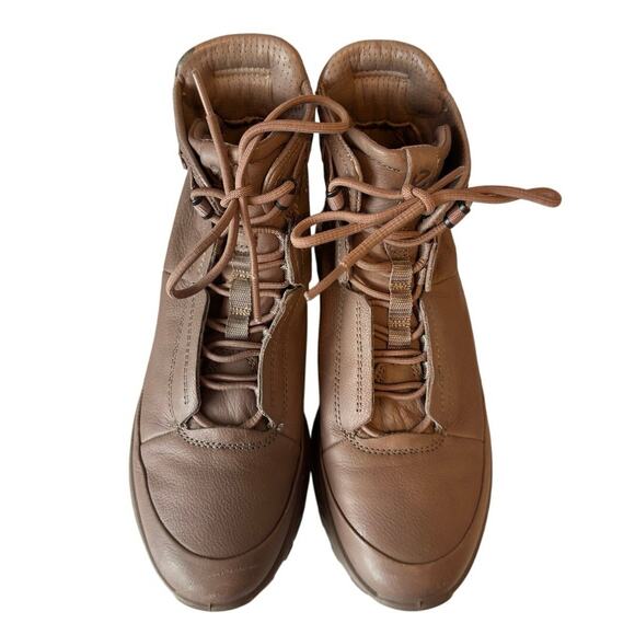 ECCO Shoes - Ecco Womens Exostrike Leather Hiking Ankle Boot Size 39 (8-8.5 US) Morel Outdoor